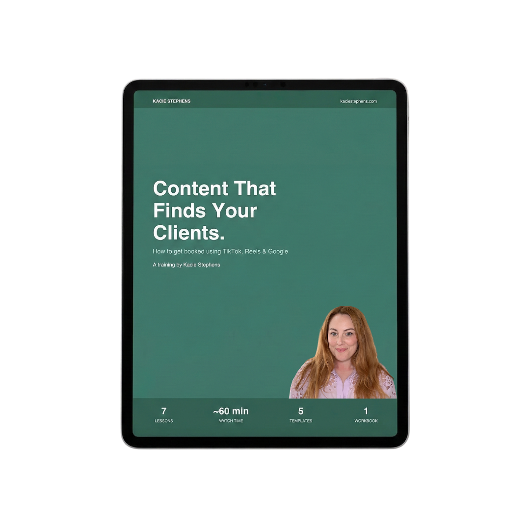 Social Media Training 1 - Content That Finds Your Clients